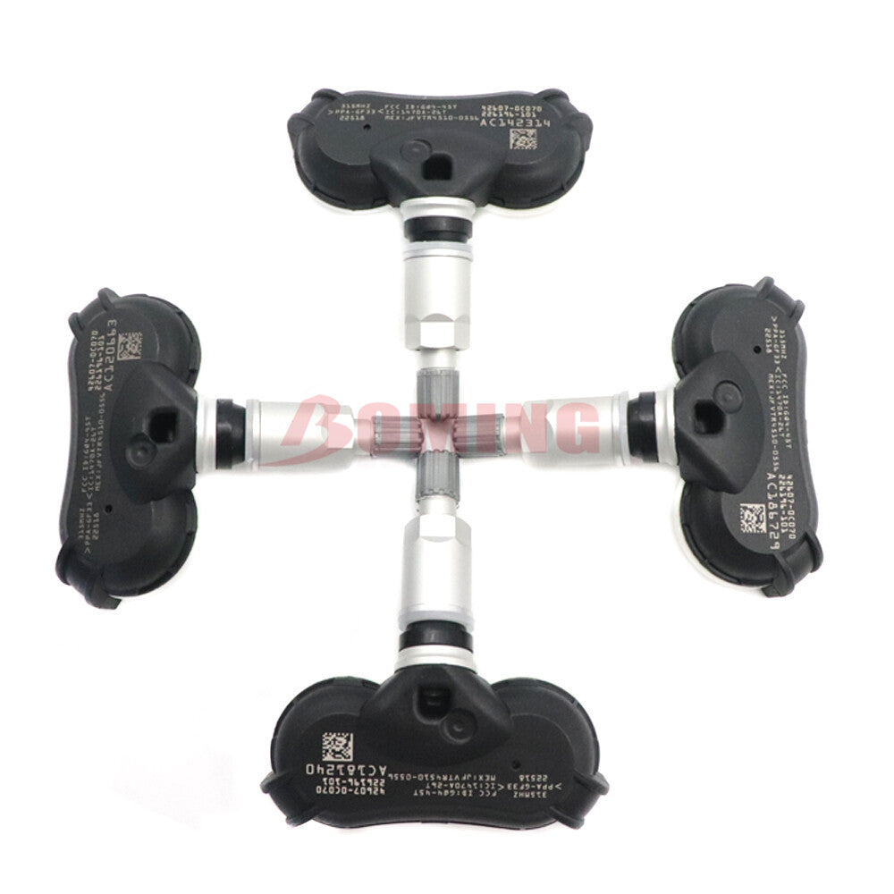 4-piece set of 42607-0C070 tire pressure sensors for Toyota Sequoia for Sienna Tundra TPMS.
