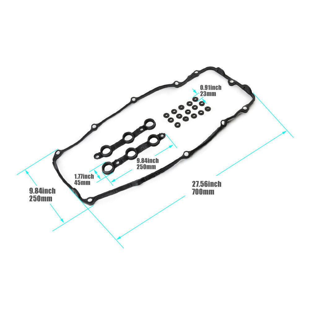 for BMW E46 E83 325i 525i 530i 330i X3 X5 3.0 Valve Cover Gasket Set 11120030496