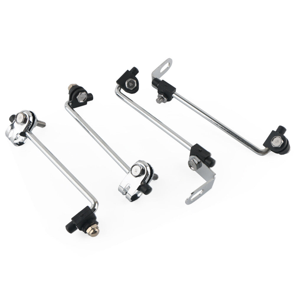 7/8'' 1'' Motorcycle Windscreen Smoke Windshield for Harley for Suzuki KiT Universal