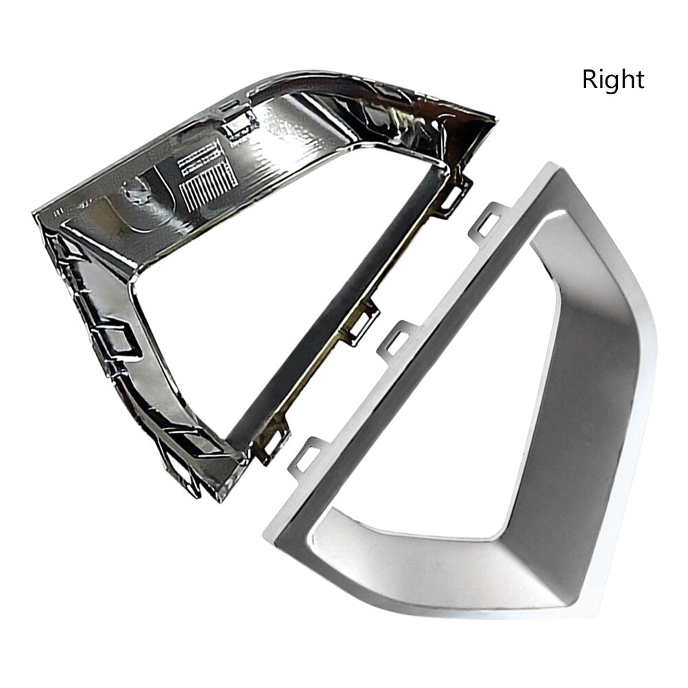 2x Front Fog Light Frame Trim Left Right Side for BMW G30 5-Series 2021 Chrome