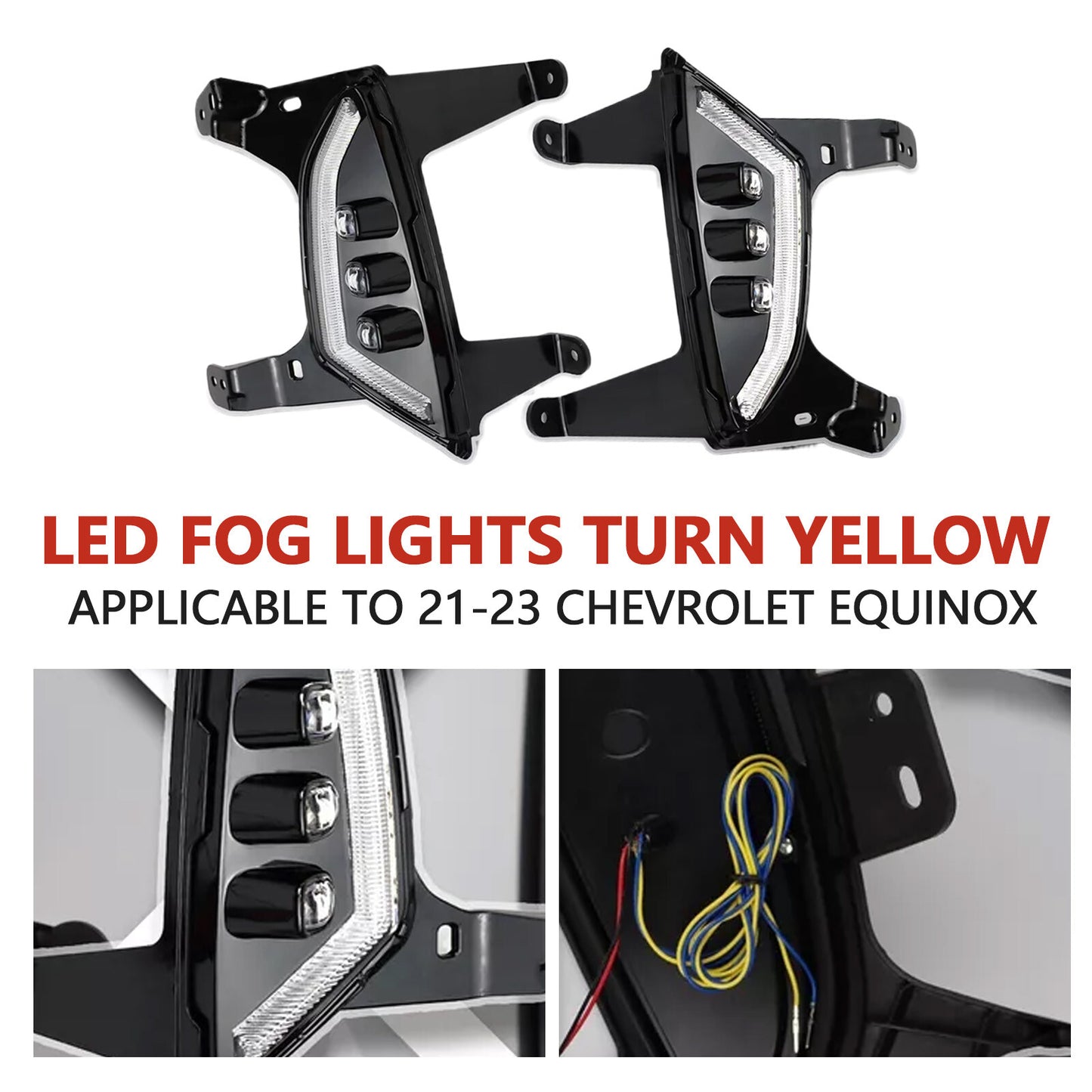 LED Daytime Running Light Fog Lamp Turn Signal for Chevrolet Equinox 2021-2023mf