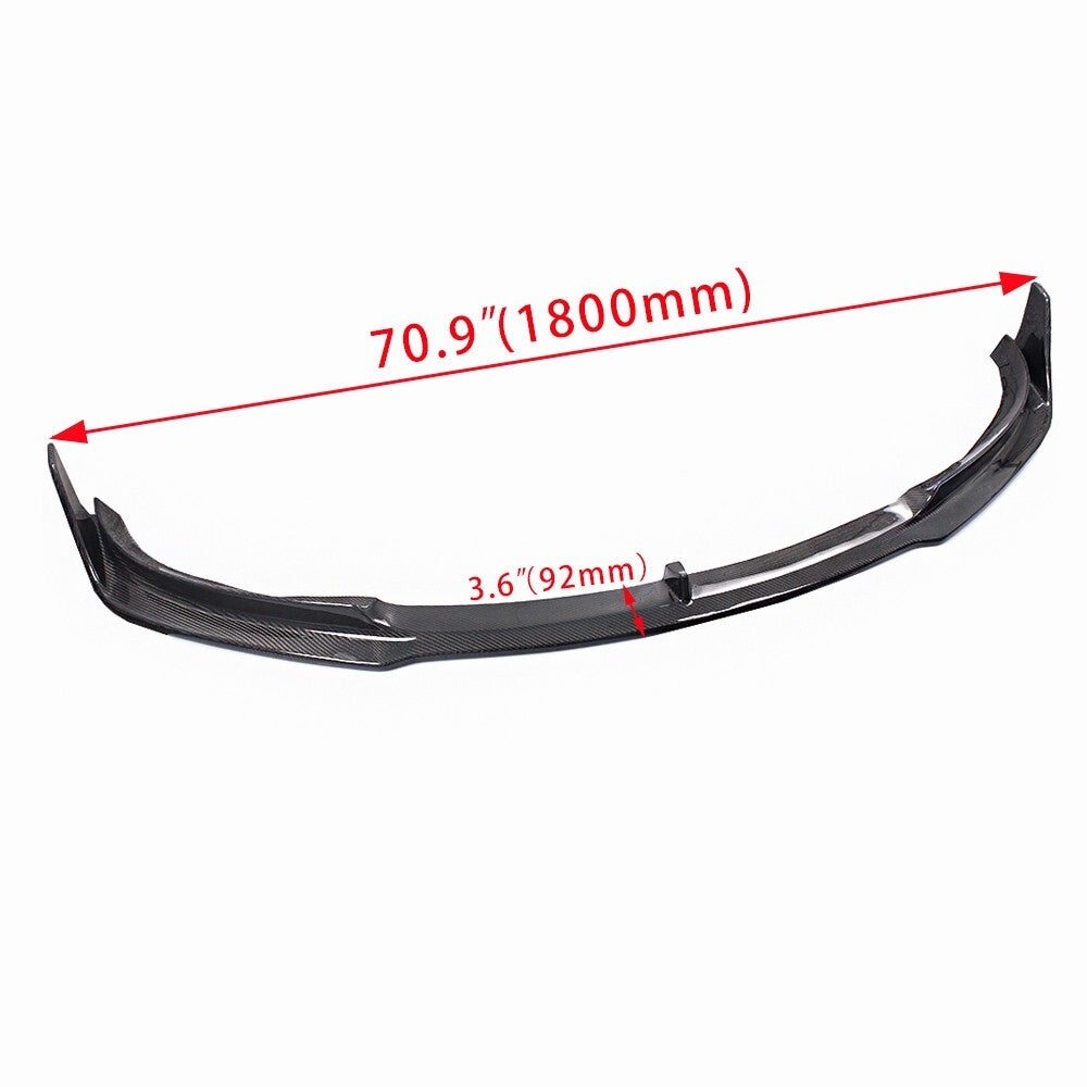 Real Carbon Fiber Front Bumper Lip Spoiler Accessories for 17-24 for Tesla Model 3