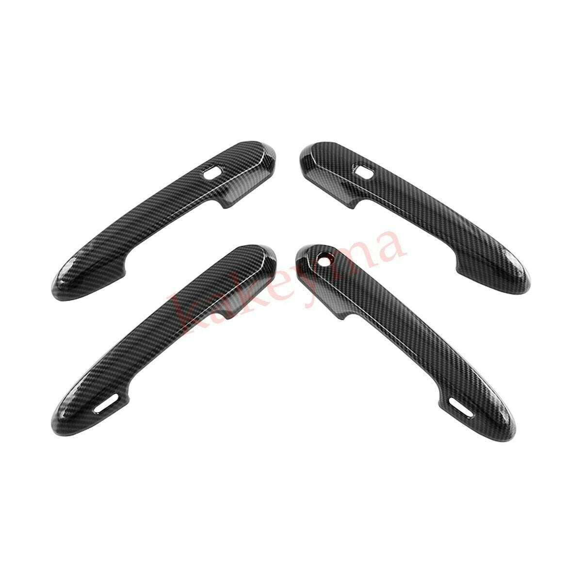 for Toyota for Sienna 2021-2022 Side Door Handle Molding Cover Trim ABS Carbon Fiber