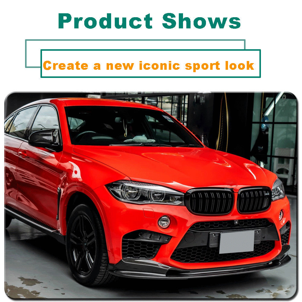 Fit for BMW X6M F86 X5M F85 14-18 Carbon Fiber Front Bumper Lip Spoiler Splitter