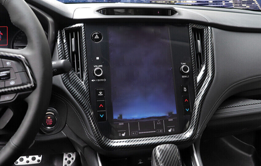 for Subaru Outback 2020-22 Carbon Fiber Central GPS Navigation Panel Frame Trim
