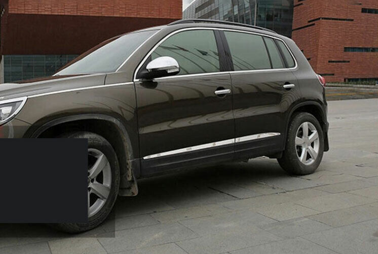 for Volkswagen for Tiguan Strip Trim Car Door Guard Molding Steel Chrome 10-16