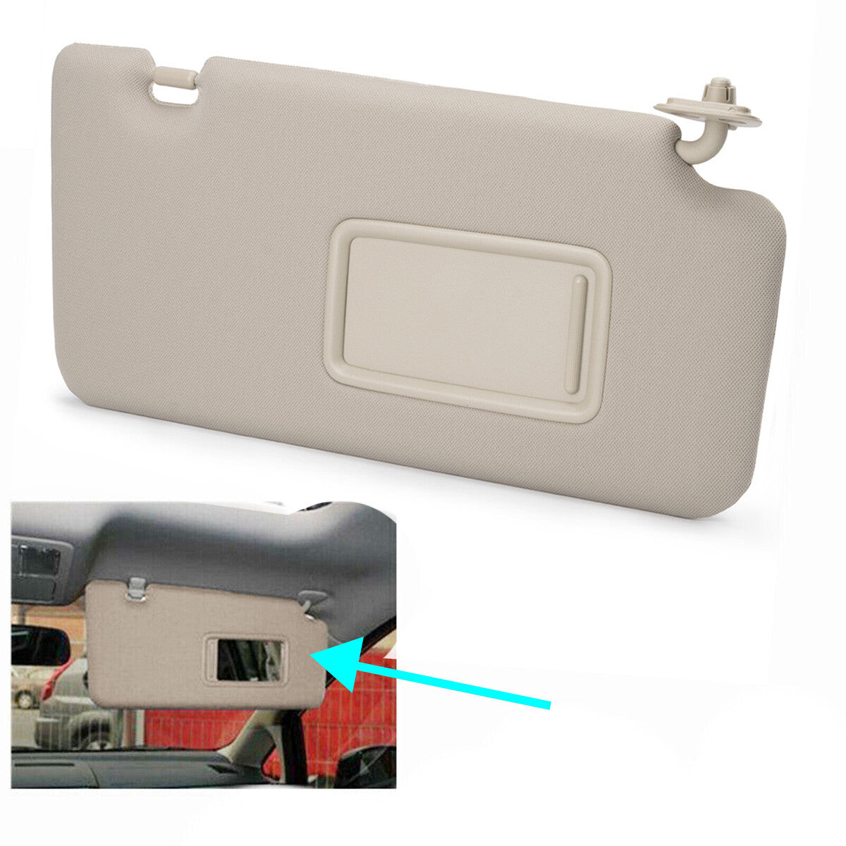 Brand new right front sun visor, suitable for Nissan Tiida C11 Hatch 96400-ED500.