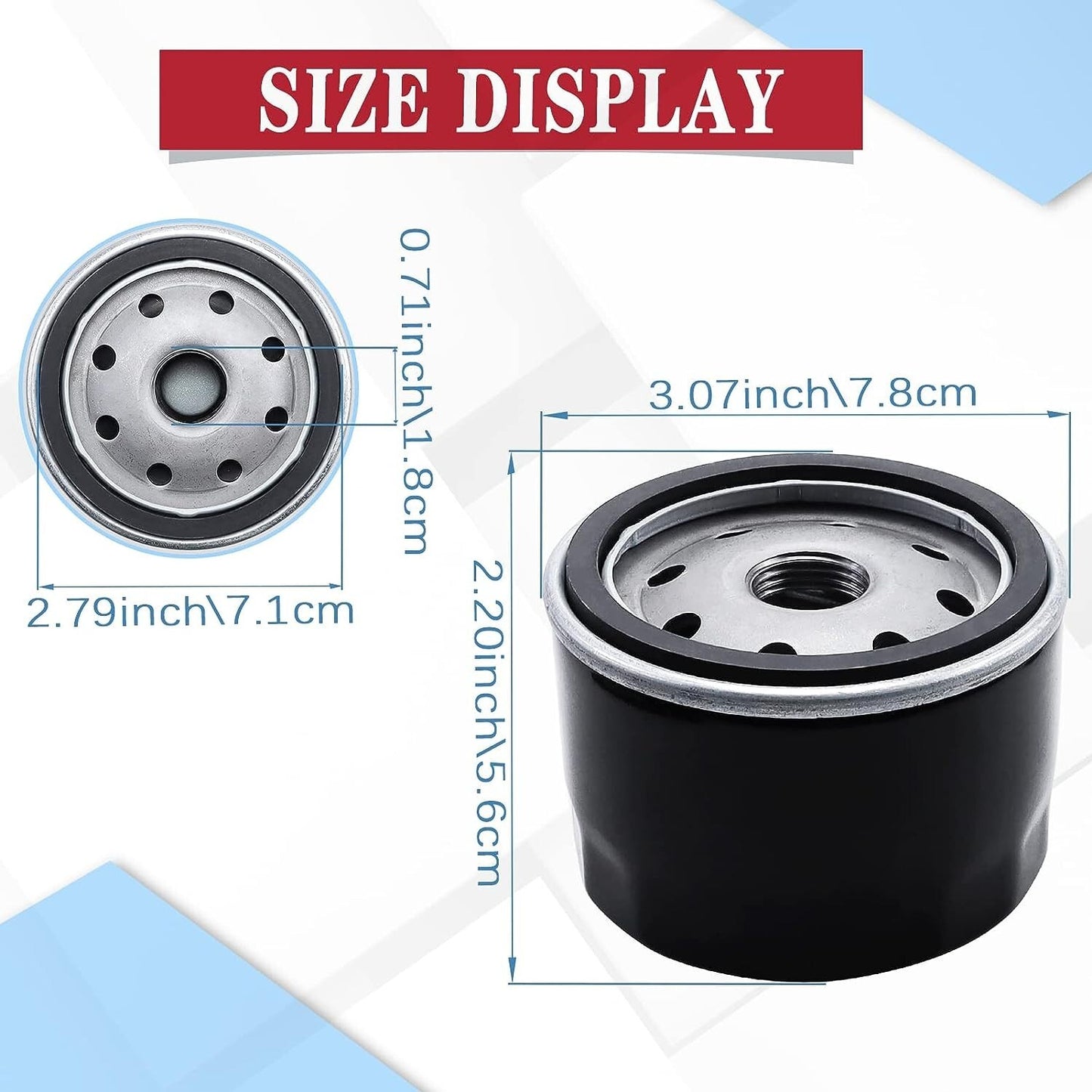 49065-7007 49065-0721 Oil Filter for Kawasaki FR691V FR651V FX600V FR730V 3Pack