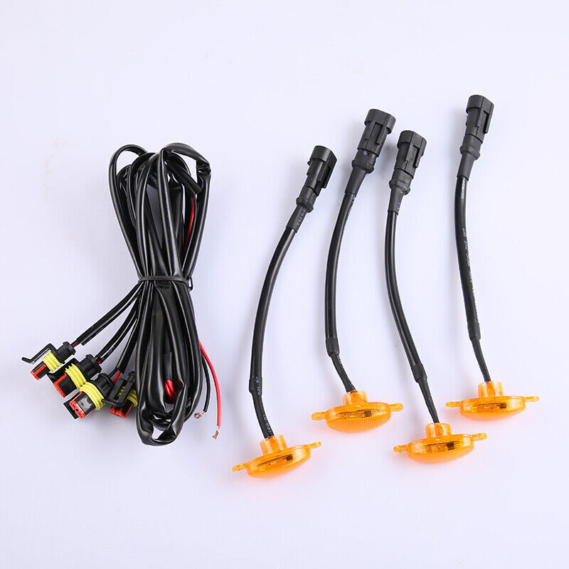 for Nissan Rogue 2021-2024 yellow Style Front Grill LED Marker Light Kit