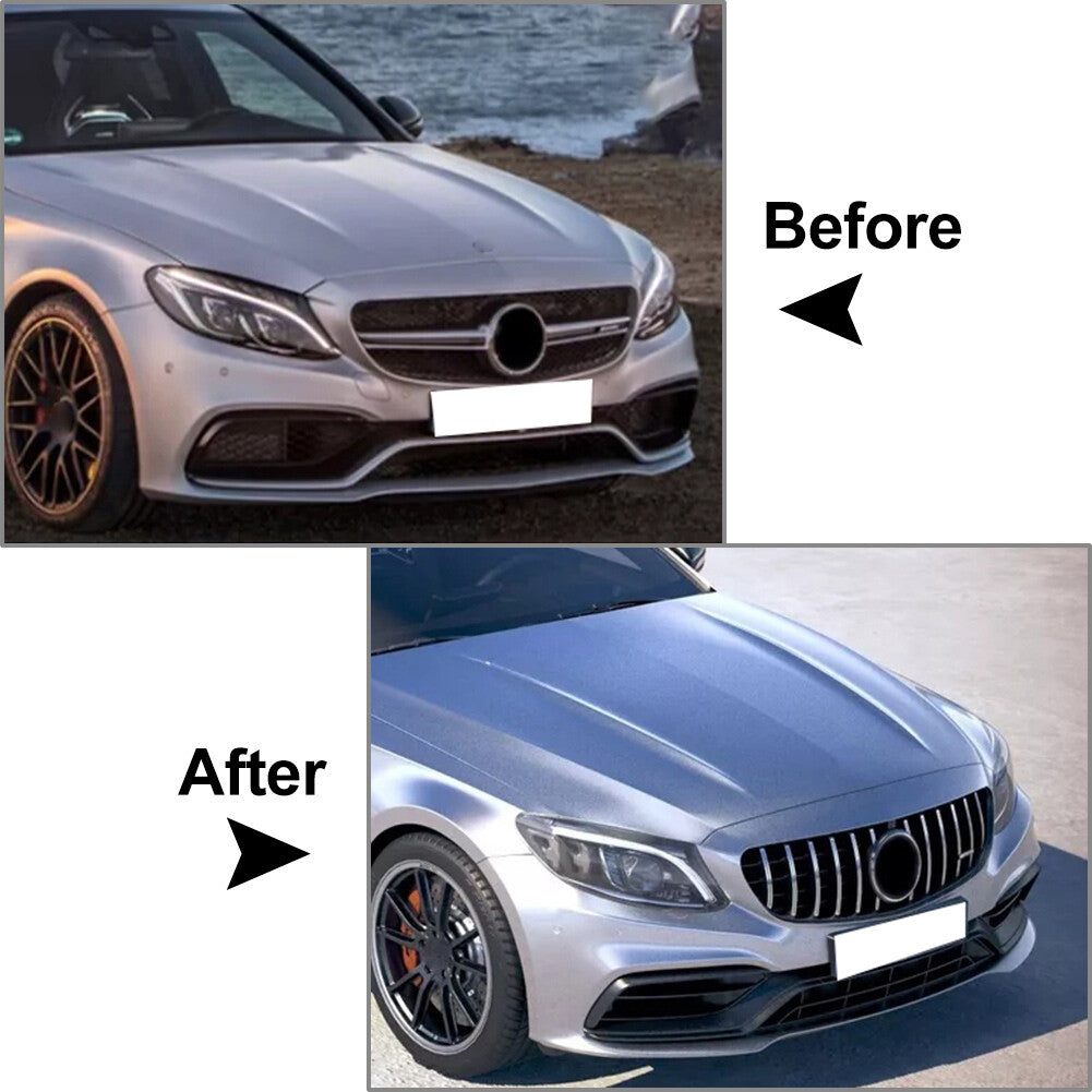GTR Style Front Bumper Radiator Hood Grille for Benz W205 C63 C63S 2015-2018