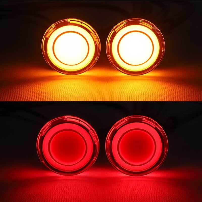 2pcs LED Brake Turn Signal Light 2 inch 1157 Bulb Red Amber fit Touring Trike