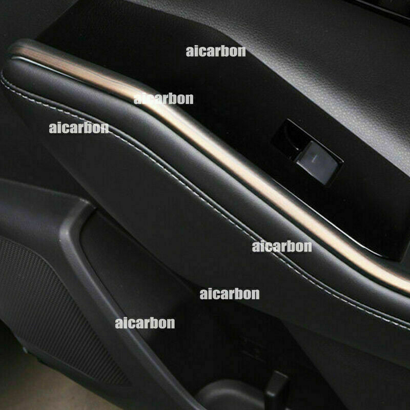 Wood Grain Window Lift Switch Side Strips Trim for Toyota Highlander 2020-2023