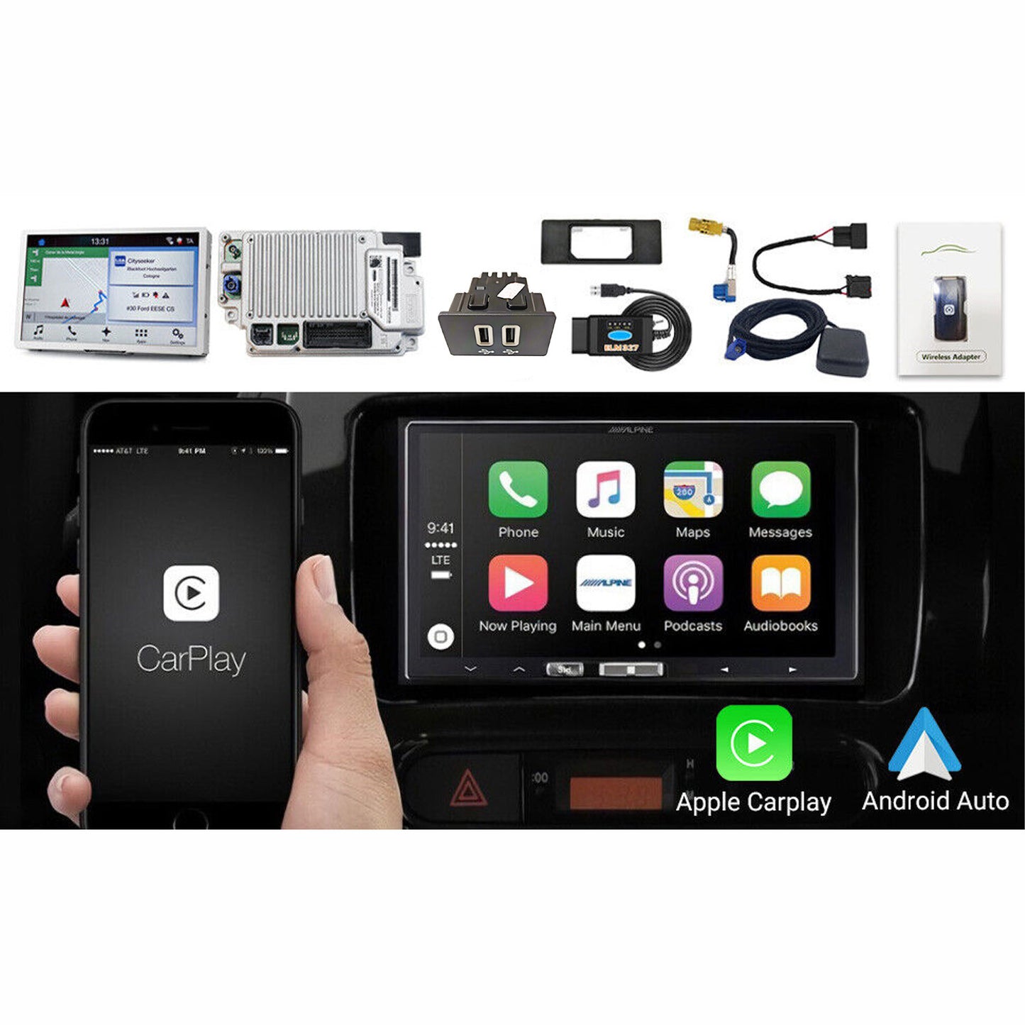 SYNC 2 to SYNC 3 Upgrade Kit 3.4 Fit for Ford Sync3 APIM Module Carplay New Map