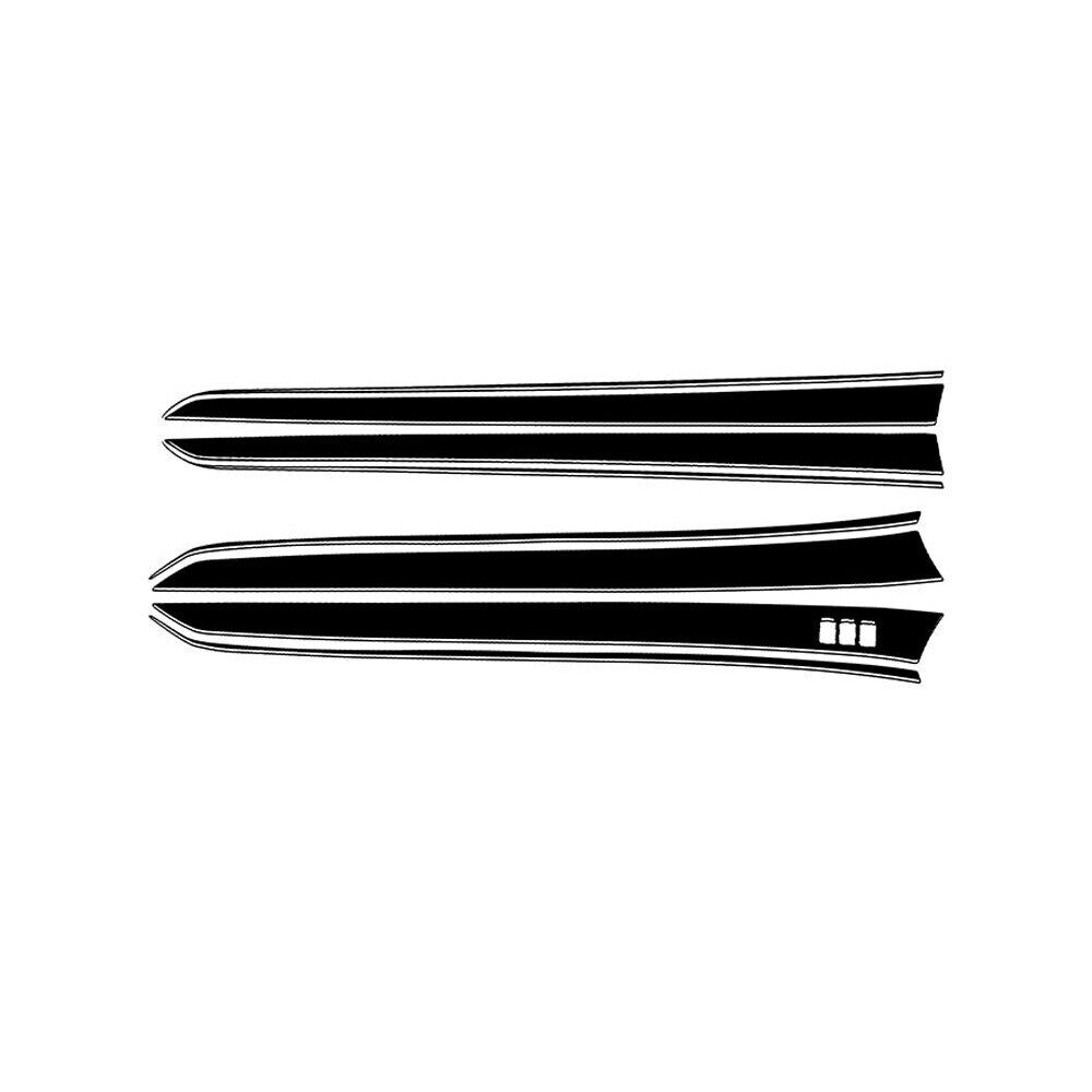 8-Piece Piano Black Inner Door Strip Cover Trim for Infiniti G37 2010-2013