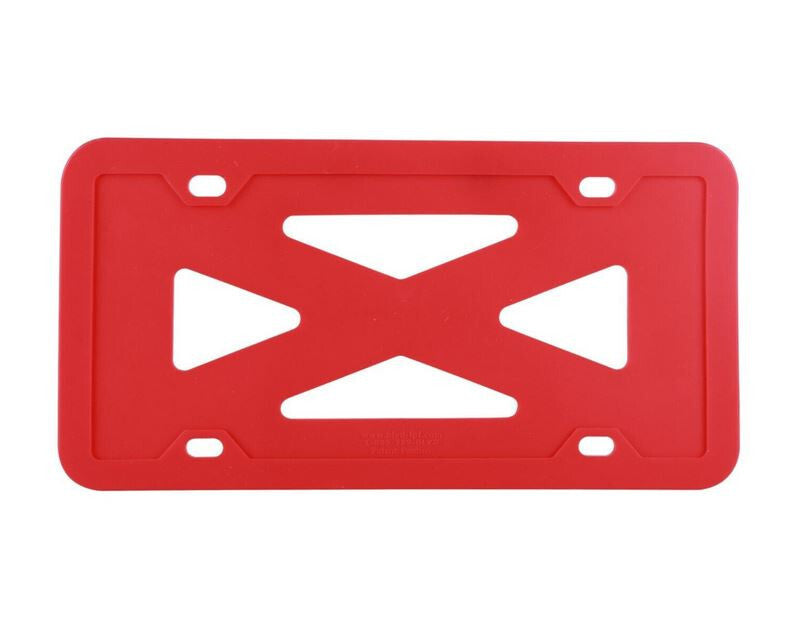 1 piece of red silicone car license plate frame cover cap rear boot for ford