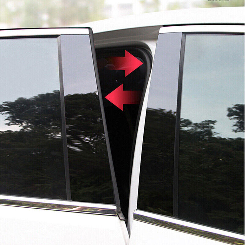 for Range Rover (L322) 2002-12 Piano Black Pillar Post Door Window Molding Strip