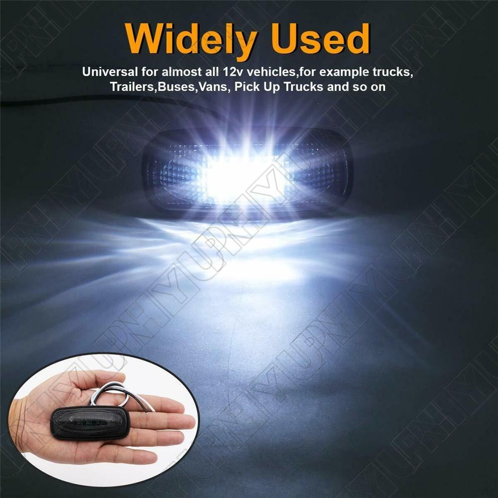 4pcs Smoked White Fender Bed Side Marker Lights for Dodge for RAM 2500 3500 HD