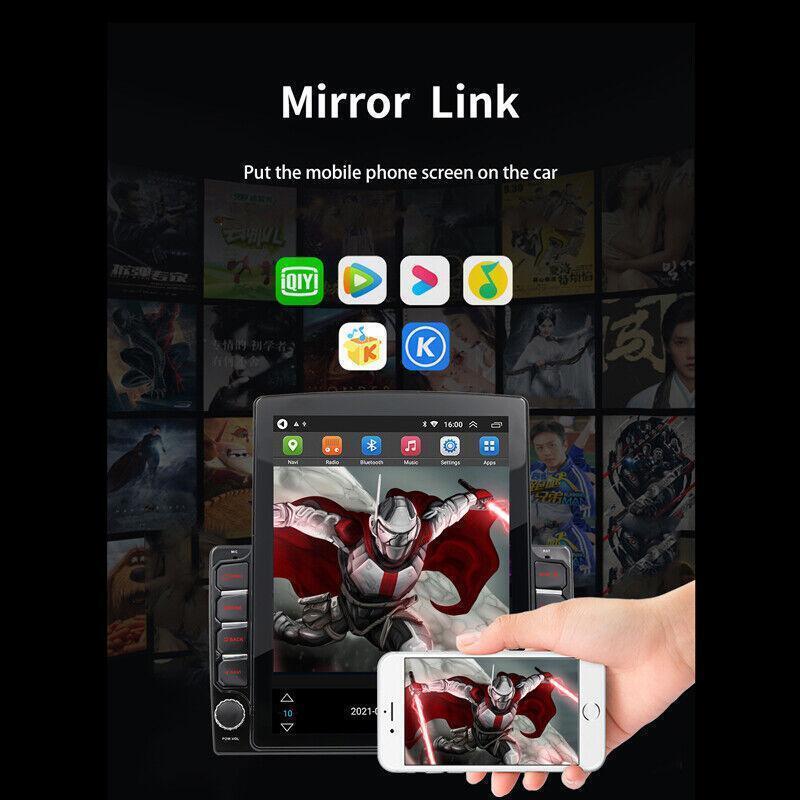 Android 9.1 GPS 9.7 2Din Car Radio MP5 Player WiFi Quad Core 1G+16G Mirror Link