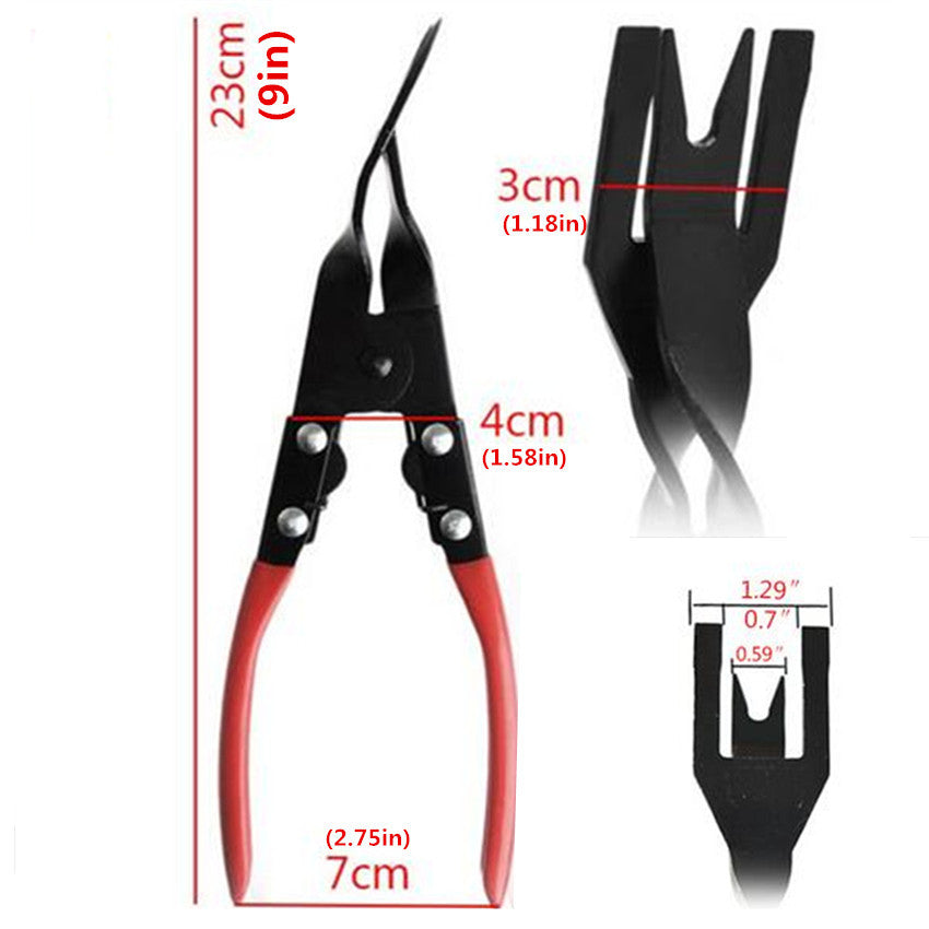 3Pcs Car Remover Combo Repair Clip Plier Crowbar Set Fastener Tool Kit
