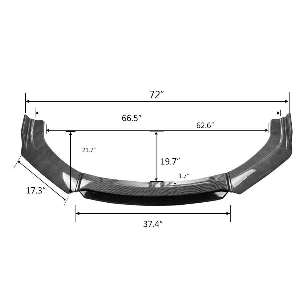 Carbon Style for Audi A3 S4 RS3 B8 B9 Front Bumper Lip Spoiler Splitter Body Kit