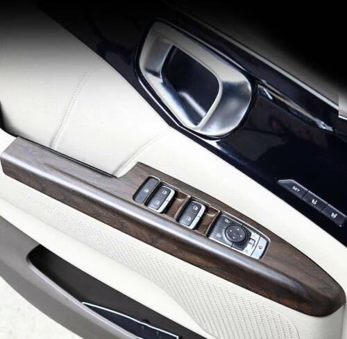 for Kia Carnival 2022-2023 Wood Grain Car Window Lift Switch Panel Cover Trim 4x