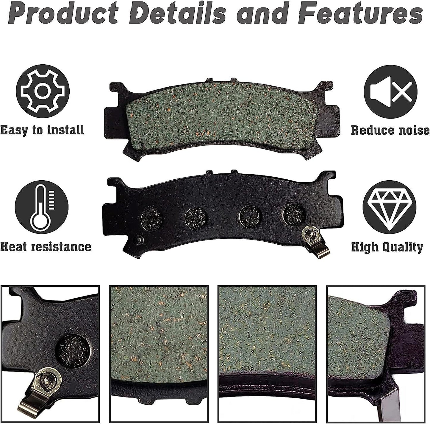 Brake Pads for Honda Pioneer 1000 1000-5/Talon 1000R 1000X SXS 06452-HL4-A01