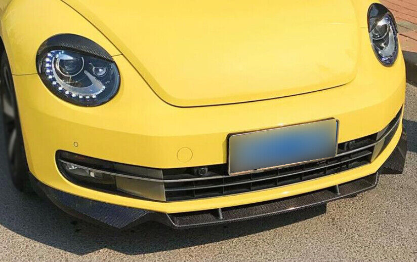 Front Bumper Lip Spoiler Carbon Fiber 13-19 for Volkswagen Beetle Bodykit Refit