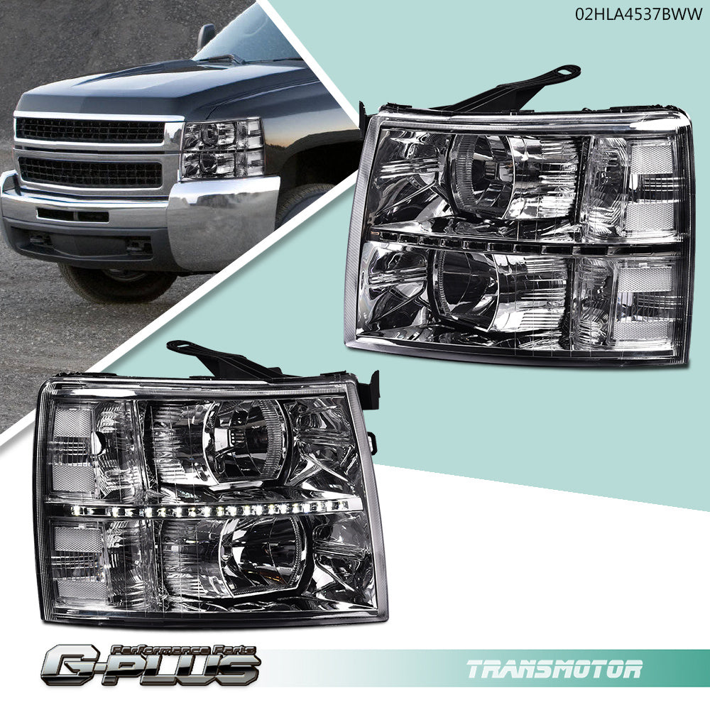 LED DRL New Year Cake 07-13 Black and White Silverado 1500 2500HD 3500HD