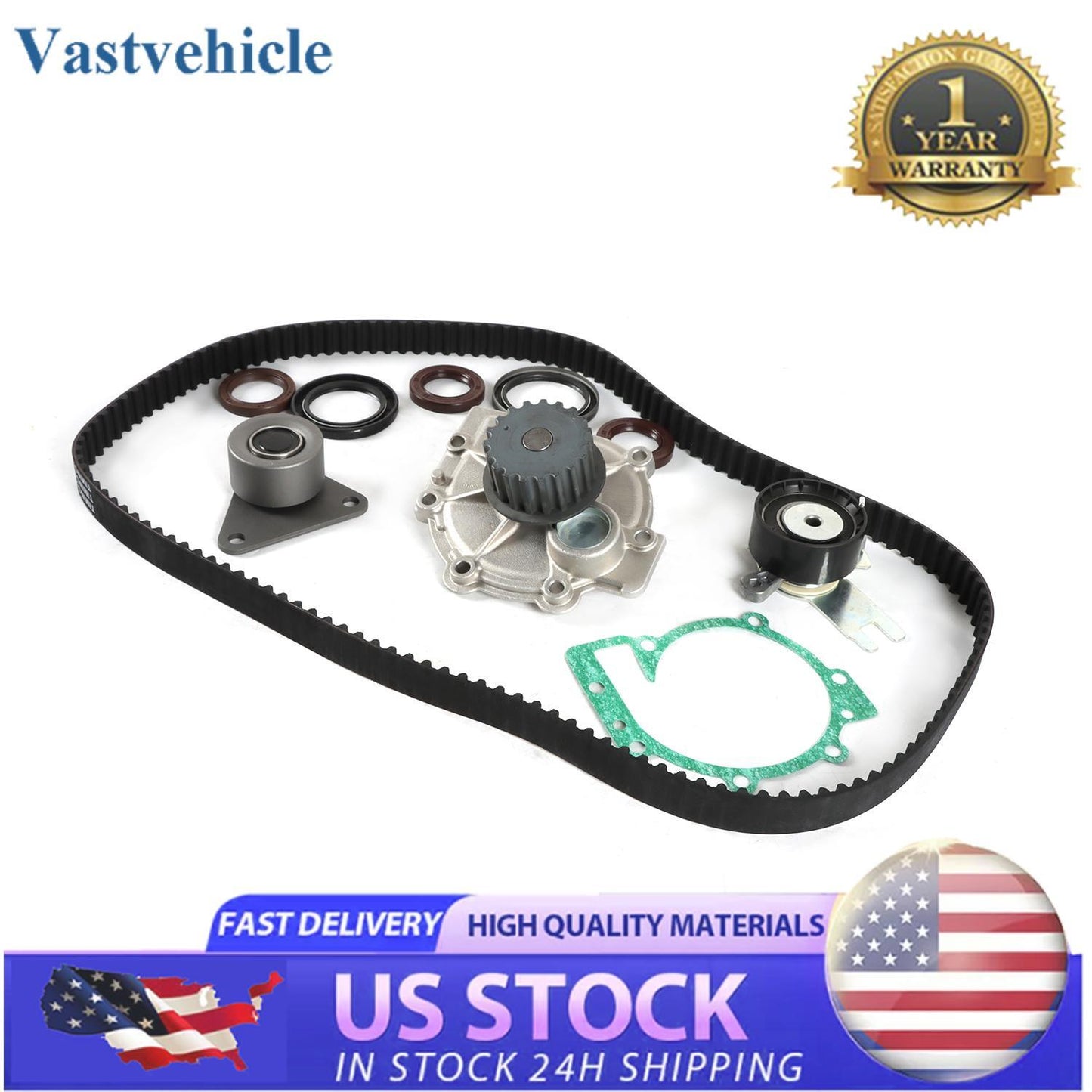 Timing Belt Kit Water Pump for VOLVO C30 C70 S40 V50 2.4L 2.5L 2005-2013
