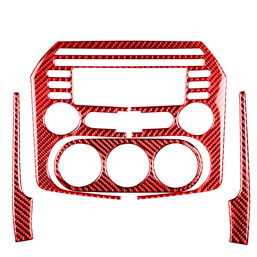 Red Carbon Fiber Interior Central Console Trim for Mazda MX-5 Miata 2009-2015