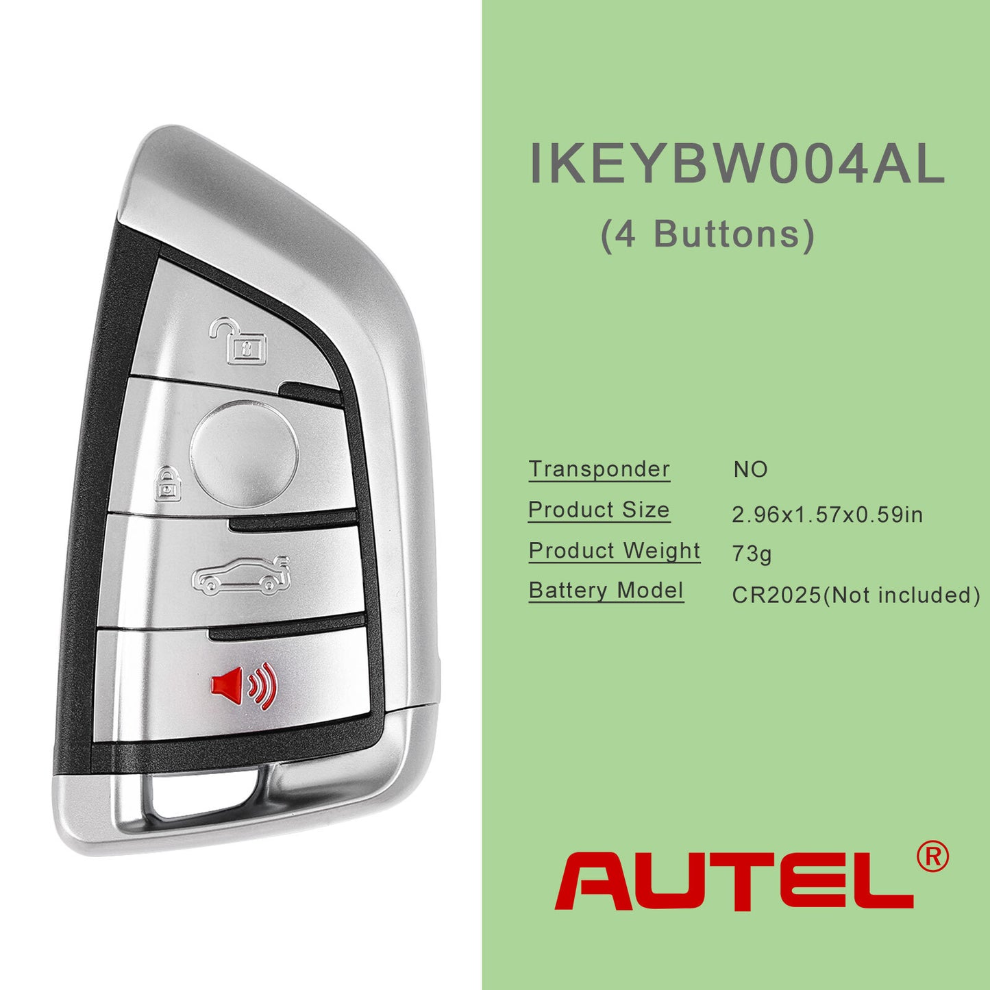 Razor IKEYBW004AL for BMW 4 Buttons for Smart Universal Key 315/433/868/915MHz