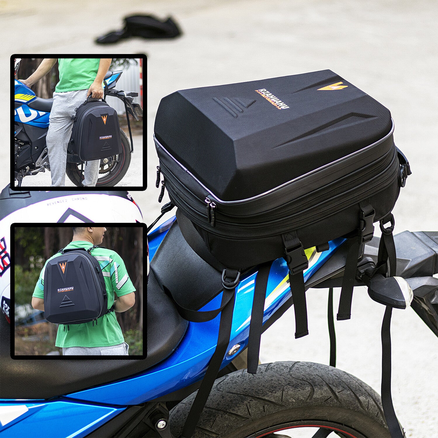 Universal Motorcycle Rear Saddle Travel Storage Waterproof Large Capacity Bags