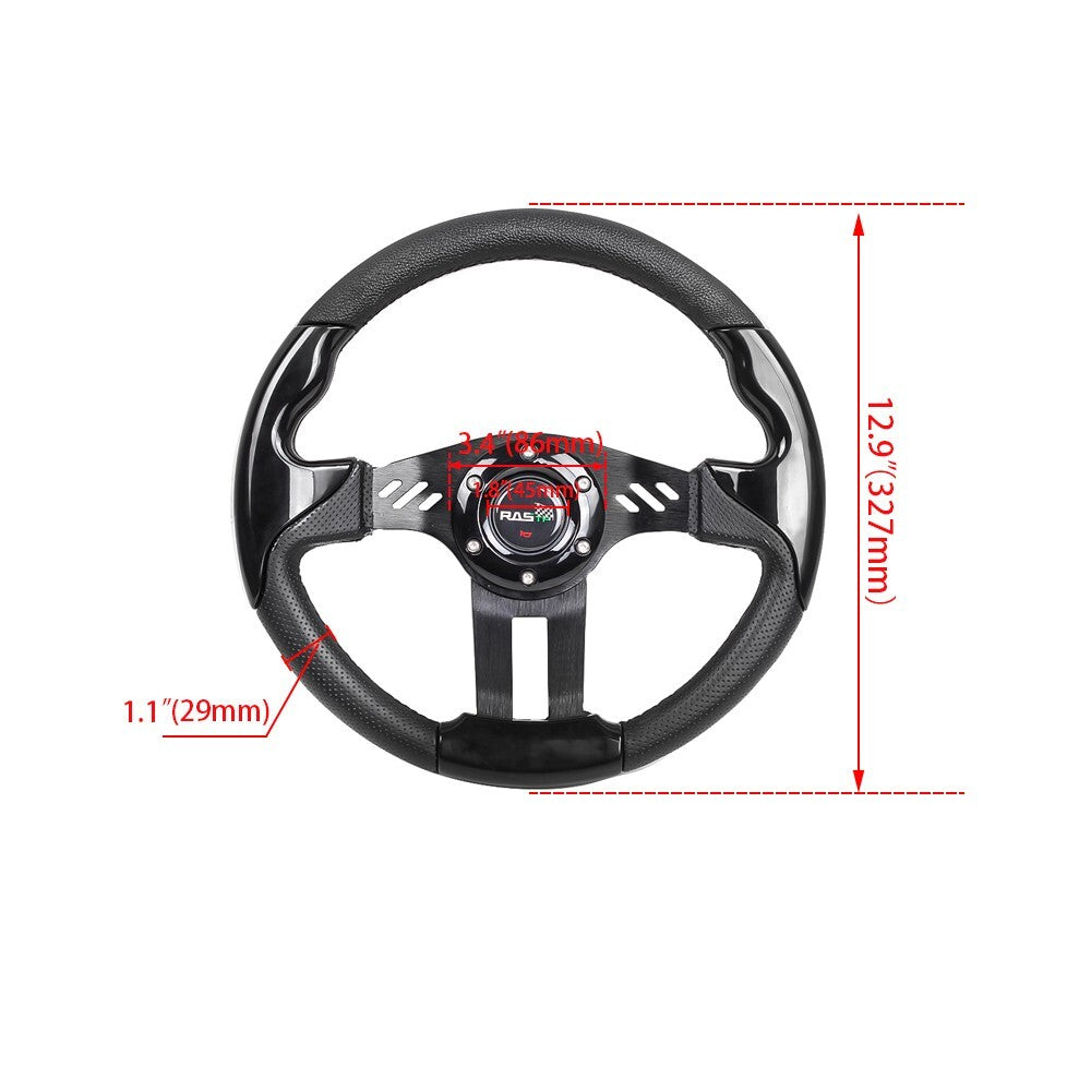 For Club Car for DS 1984-UP Silver Hub Adapter+13inch for Golf Cart Steering Wheel