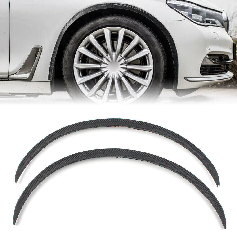 Wheel Eyebrow Arches Lips Fender Flares Protector Trim Cover Carbon Fiber
