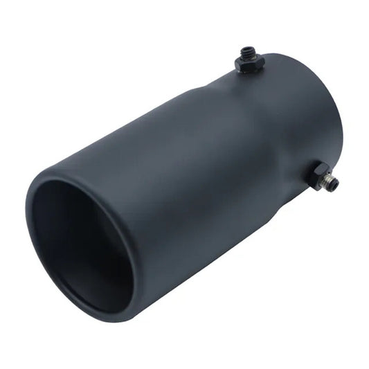 1Pcs 70mm Car Exhaust Tail Muffler Tip Straight Pipe Single Outlet Matte Black