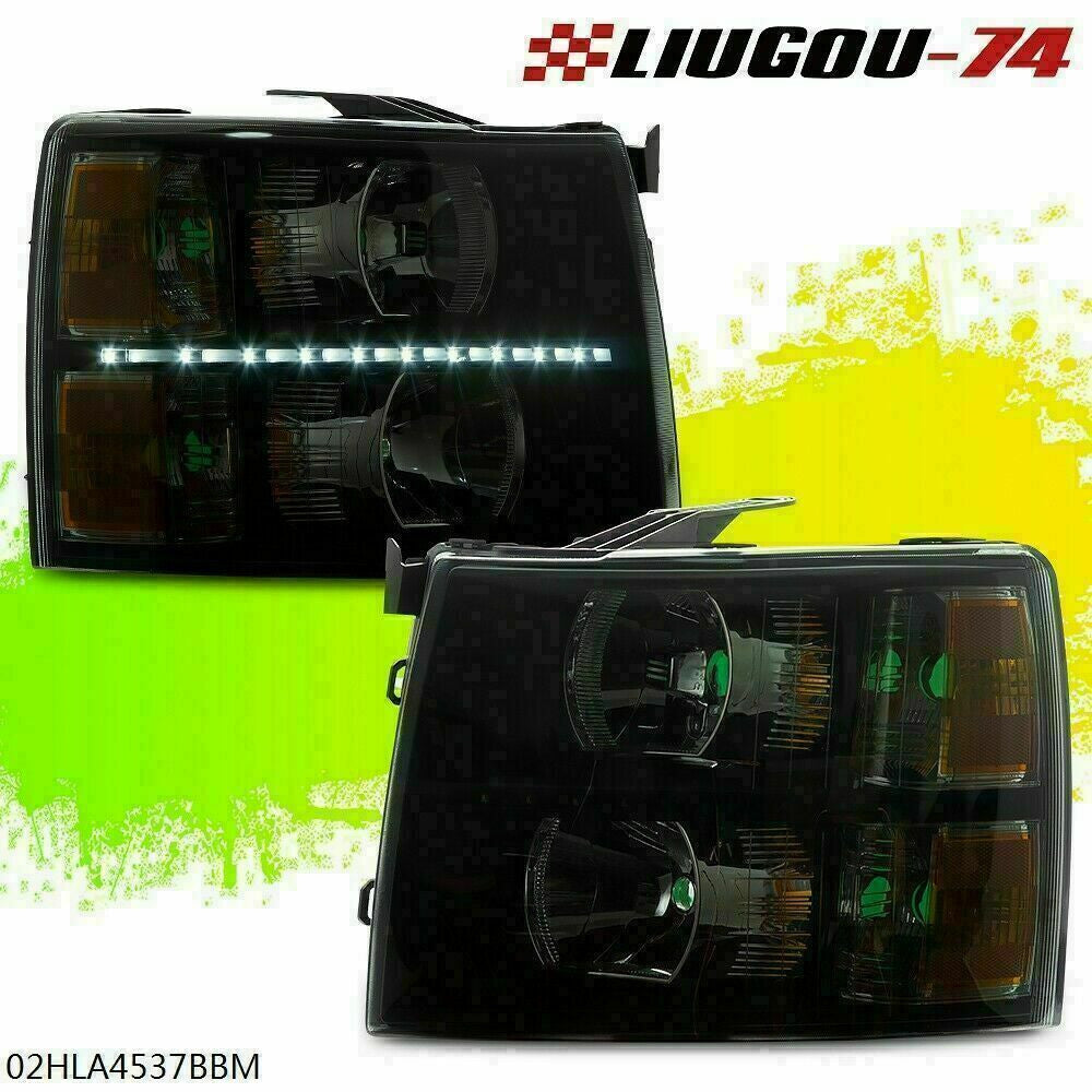 Suitable for 07-13 for Chevrolet Silverado LED DRL strip smoke light, amber corner light (USA)