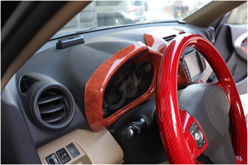 Wood Grain ABS Inner Dashboard Panel Frame Cover Trim for Toyota RAV4 2006-2012