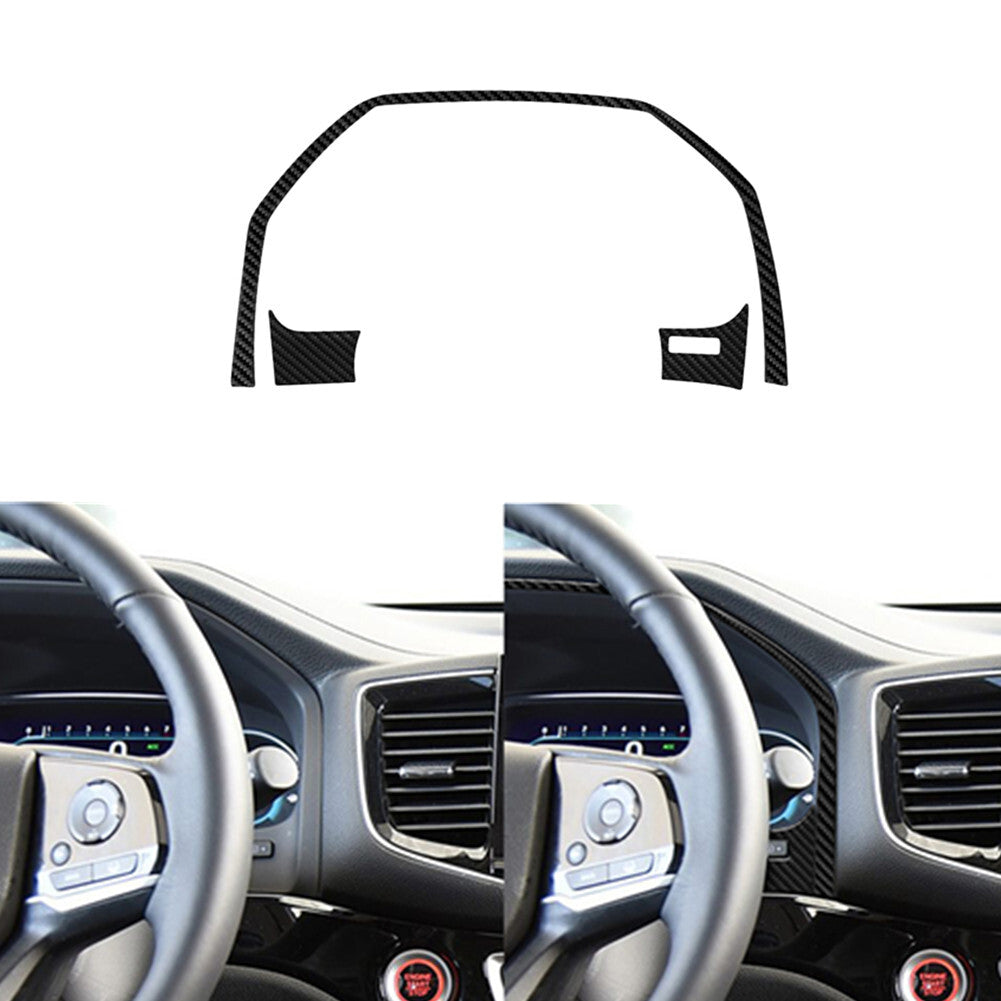 Carbon Fiber Speedometer Surround Frame Cover Trim for Honda Ridgeline 2017-2020