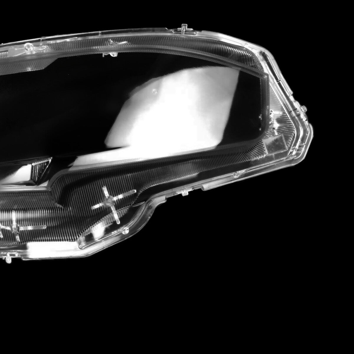 Headlight lens cover transparent lens cap for Honda for Civic 2016 - 2018, right side transparent.