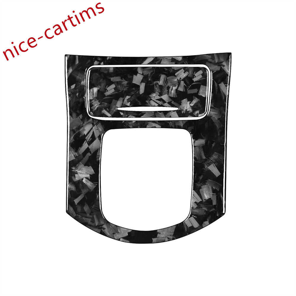 2¡ÁForged Carbon Fiber Gear Shift Panel Trim Fit for Infiniti G37 Sedan 2007-2009