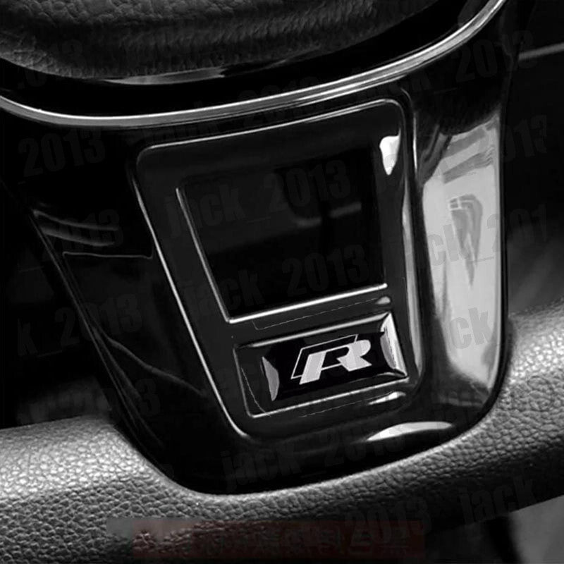 Black ABS Steering Wheel Sequin Cover Trim for Volkswagen for VW T-ROC 2018-2022