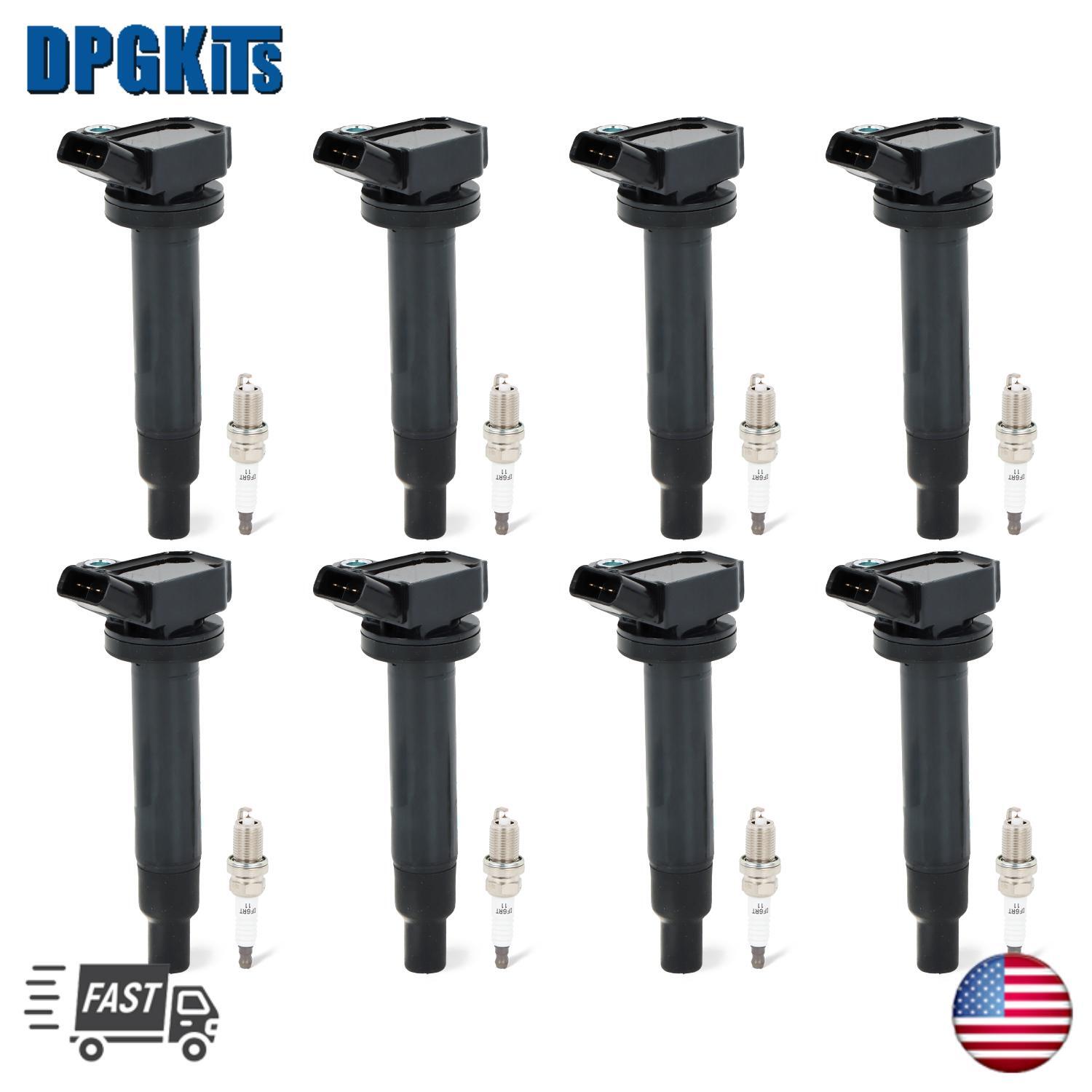 8 Ignition Coils  8 Iridium Spark Plugs for Toyota Tundra Sequoia 4.7L V8 UF230