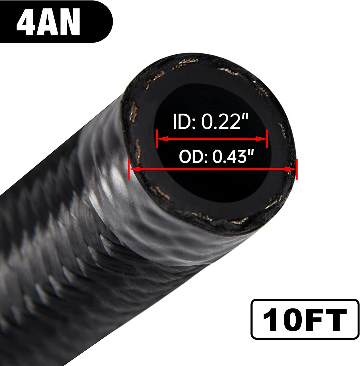 4AN fuel line nylon stainless steel braided fuel hose oil/gas/air hose CPE fuel