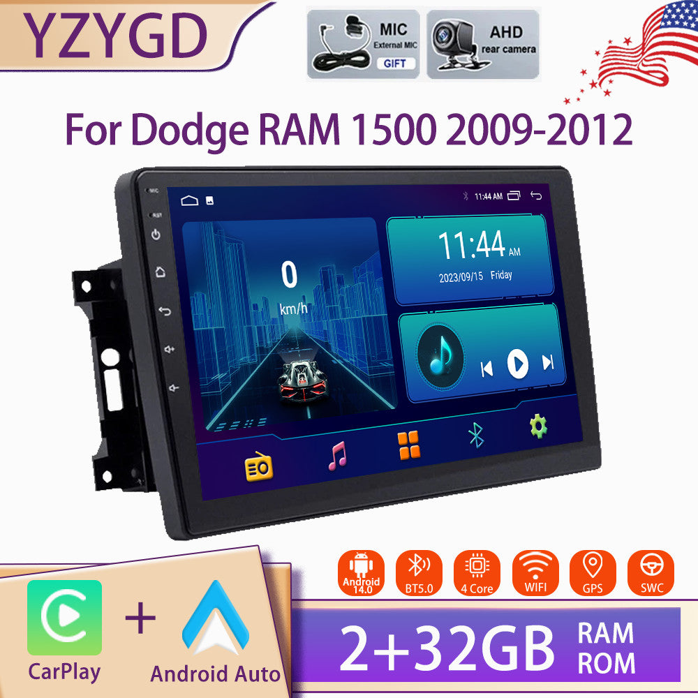 Android Auto Carplay for Dodge for RAM 1500 2009-2012 Stereo Car Radio Screen BT GPS