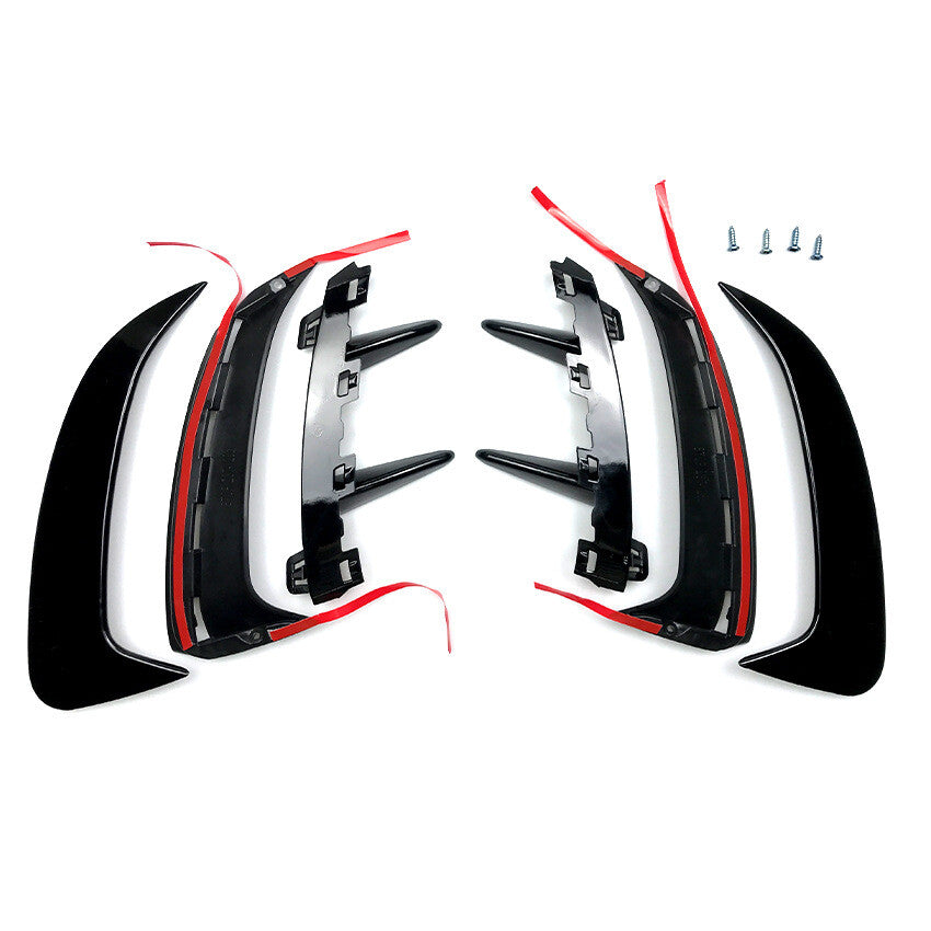 Black Rear Splitter Canard Fins Fit for Mercedes Benz A Class W177 Hatchback