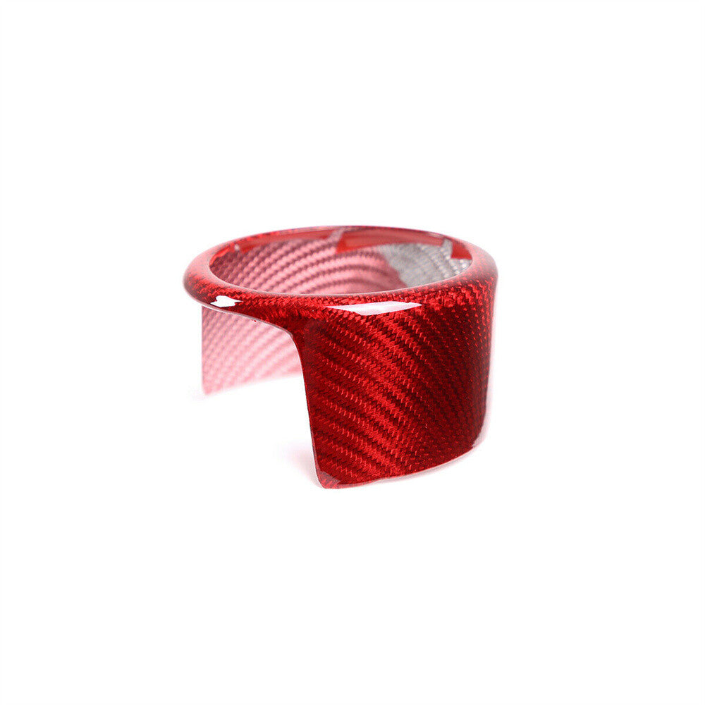 Red Carbon Fiber Front Car Logo Decorative Trim for Alfa Romeo for Stelvio 2017-20