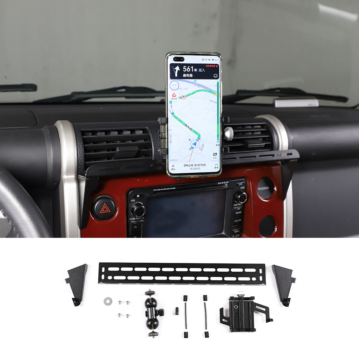 4-Piece Matte Black Side Door Handle Cover Trim for Toyota @ FJ Cruiser 2007-2021