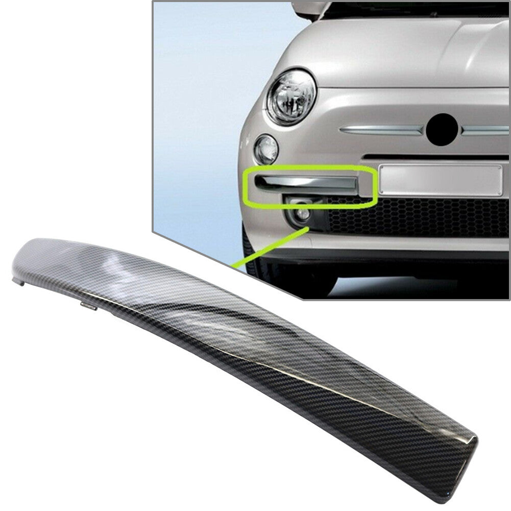 Front Right Side Bumper Moulding Trim Carbon Look Fit for FIAT 500 2007-2015