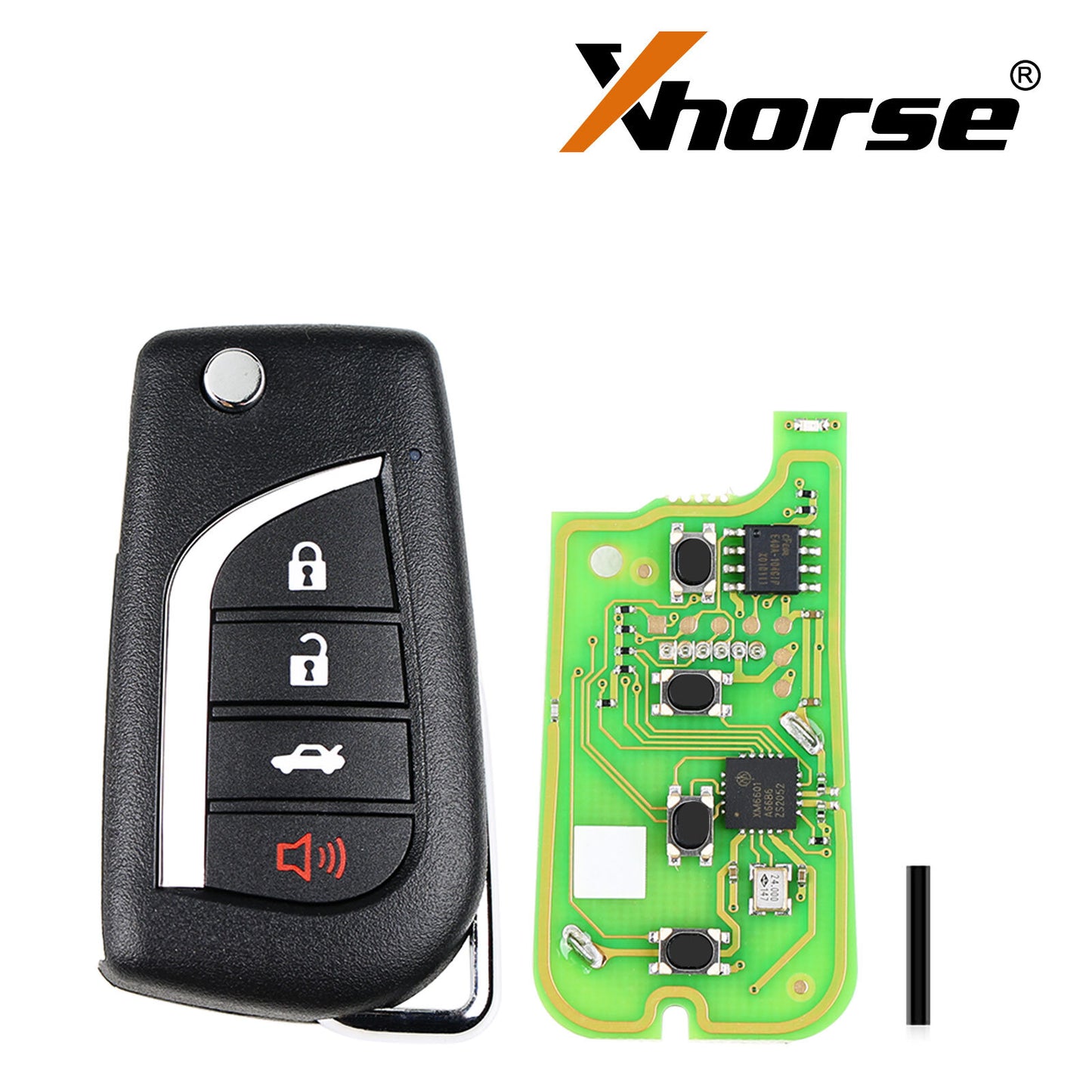 5X Universal Flip Wired Remote Key for Toyota Style 4 Buttons XKTO10EN
