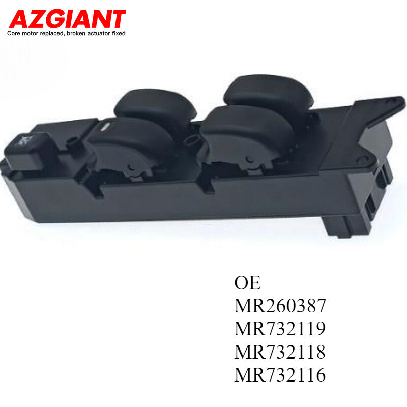 Front left drive side window switch for Mitsubishi Pajero models 1994-2004.